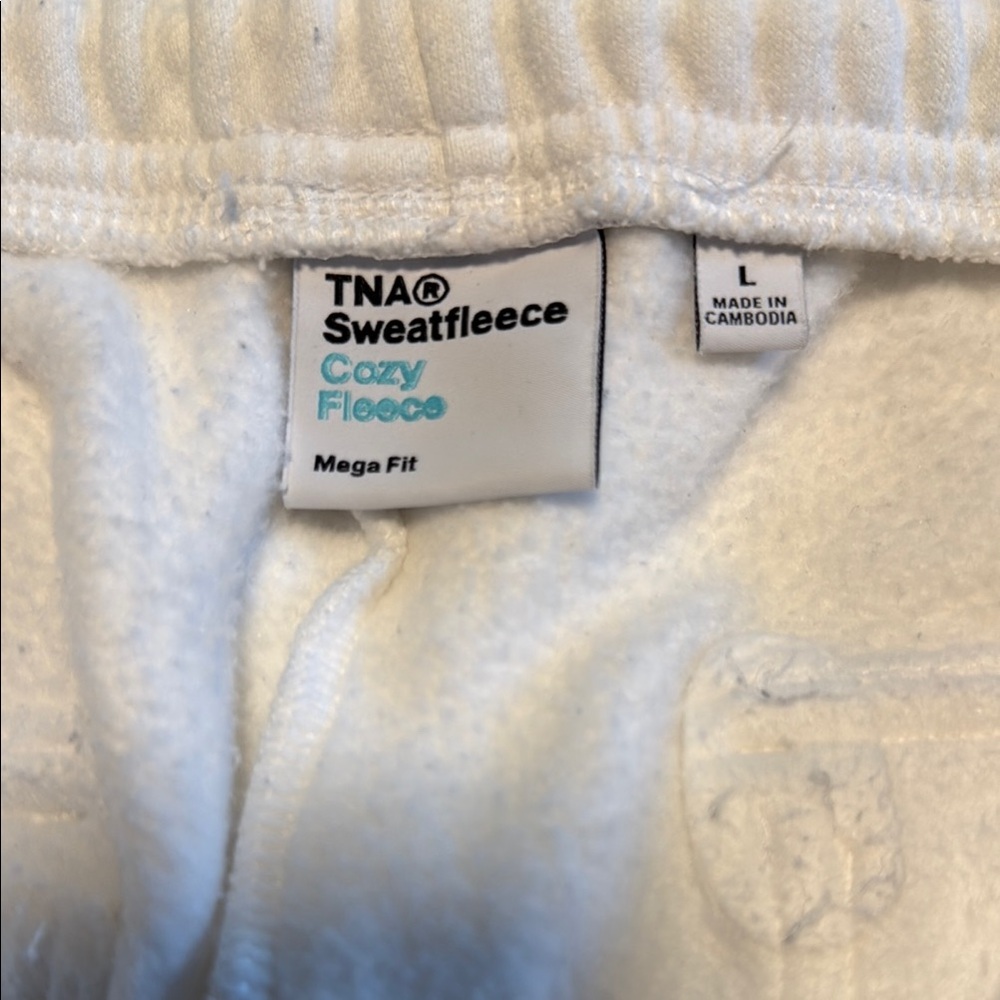 TNA White Cargo Pants Relaxed Fit Cotton - Picture 2 of 5